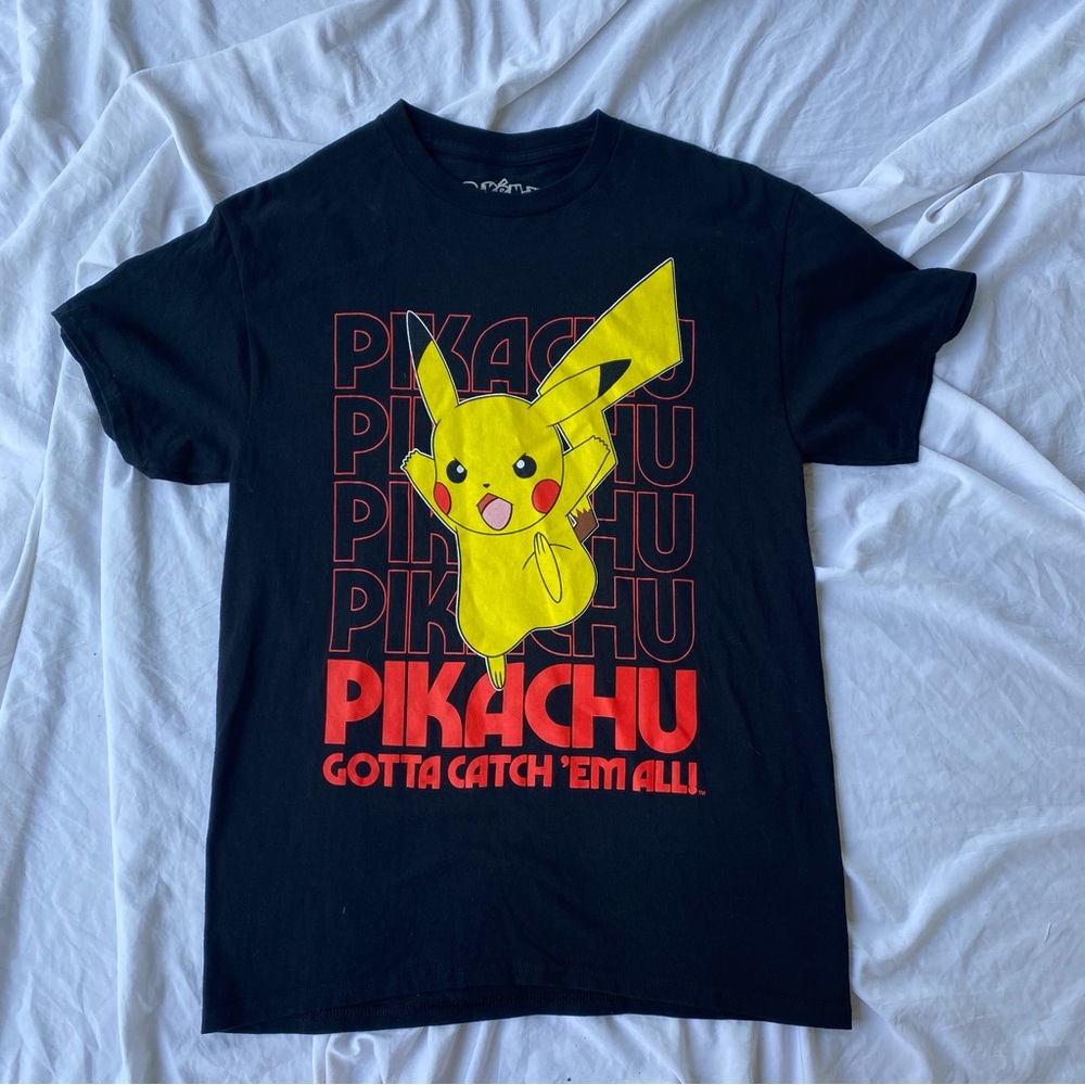 Pokemon Black Pikachu Tee - Short Sleeve